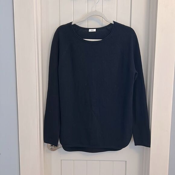 Vince Midnight Blue Cashmere Wool Knit Tunic Sweater Size Medium - Picture 1 of 7